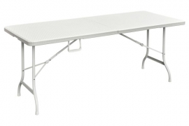 Kokkupandav laud rotang viimistlusega valge